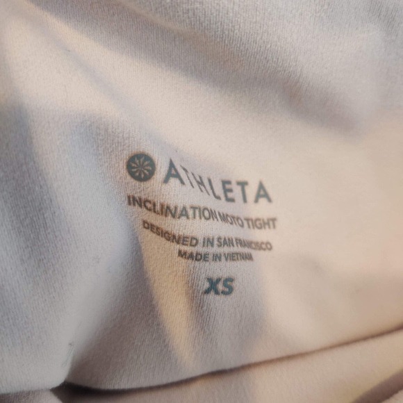 Athleta Powervita Inclination Moto Tights Orchid Pink‎ Side Pocket - Picture 14 of 15